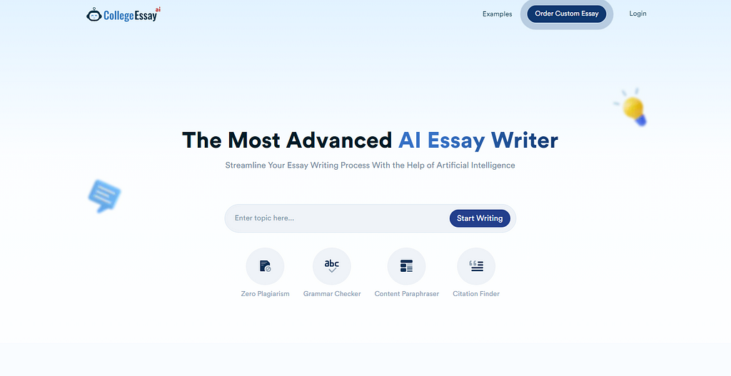 CollegeEssay.org AI Essay Writer
