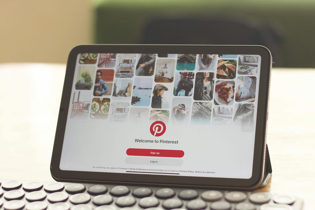 Welcome to Pinterest landing page