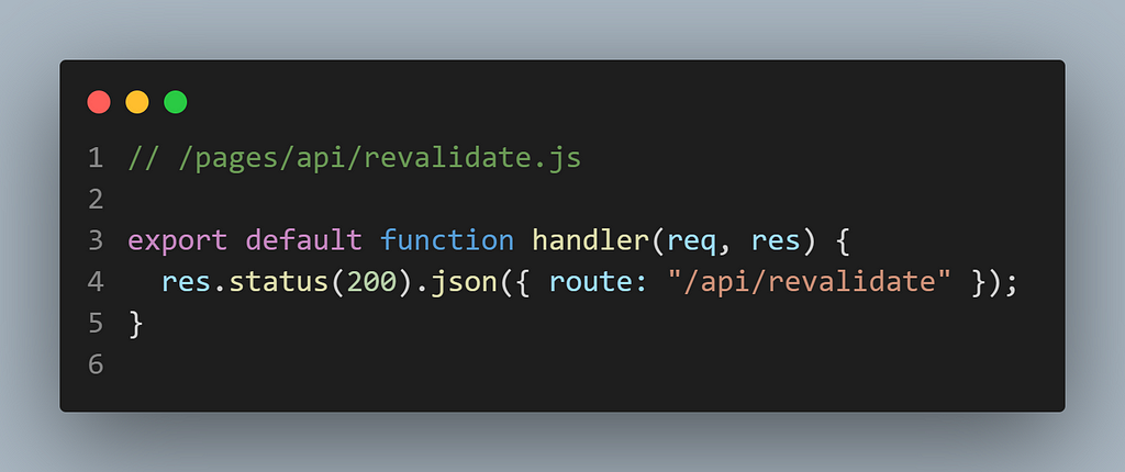 revalidate api route