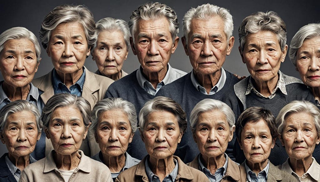 Group of aged people