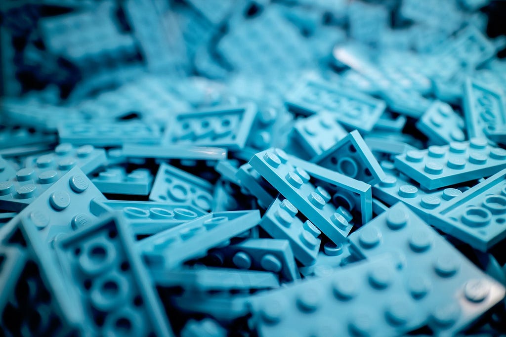 A stack of LEGO bricks