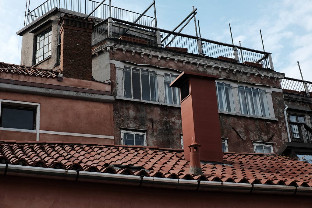 details of Venetian roofs and windows