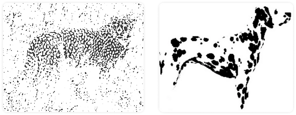 two images showing a visual representation of the emergence principle