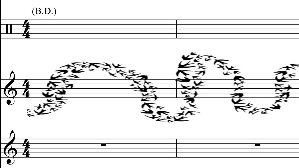 Excerpt from the score for Bestiary I & II by Bekah Simms