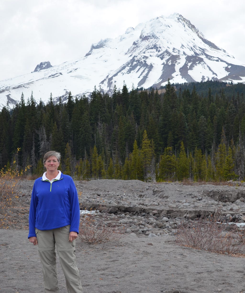FWS Scholar, Mary Burnham-Curtis, Ph.D. is the Genetics Team Leader and Senior Forensic Scientist at the National Fish and Wildlife Forensic Laboratory, who is enjoying the trails and scenery at Mt. Hood, Oregon.