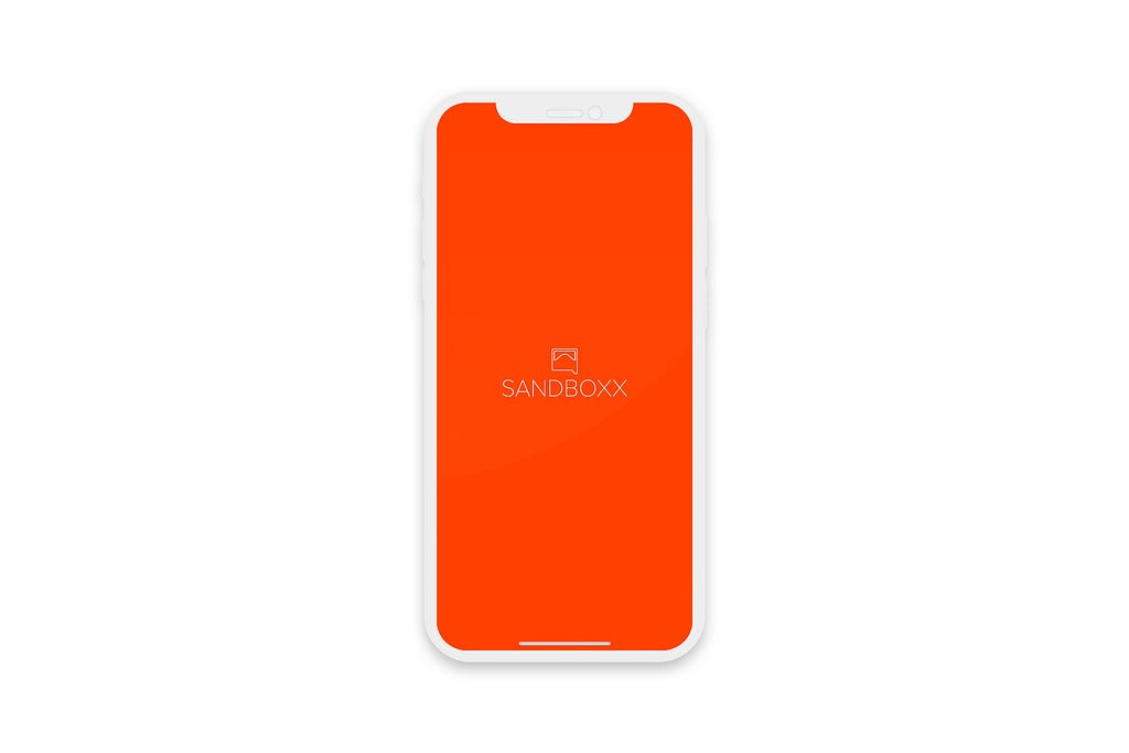 An iPhone with a very bright orange screen.