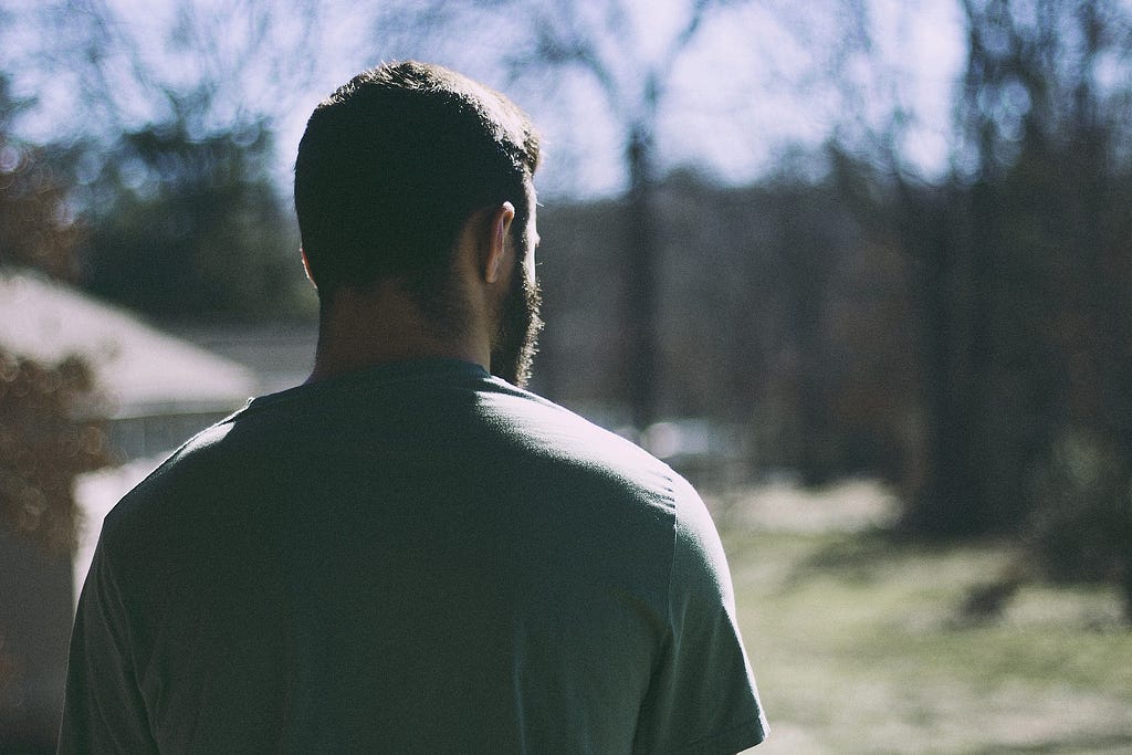 Man looking at nature