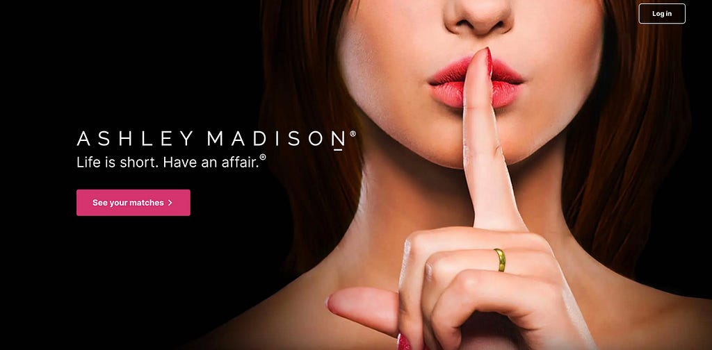 Screenshot Ashley Madison