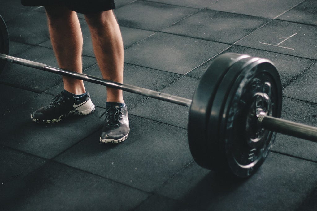 A man with a barbell