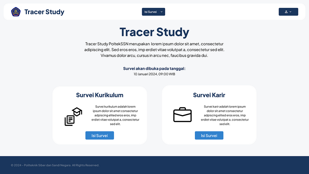 Tracer Study PoltekSSN Landing Page HiFi