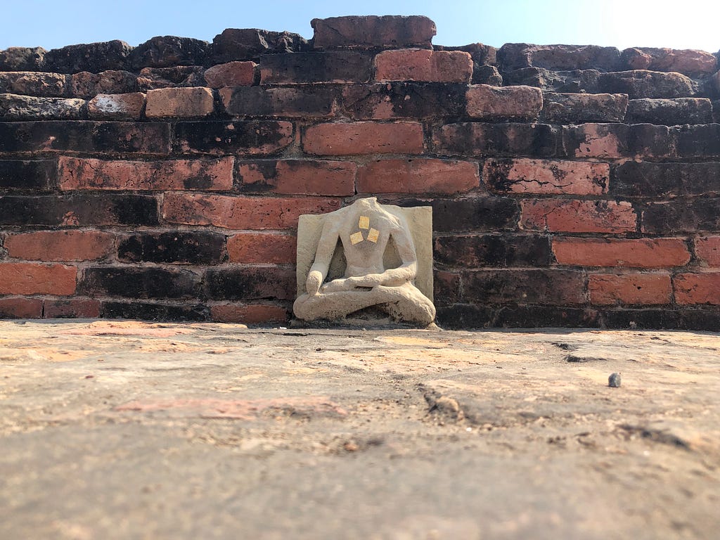 From the ruins around the Dahek monastery in Sarnath
