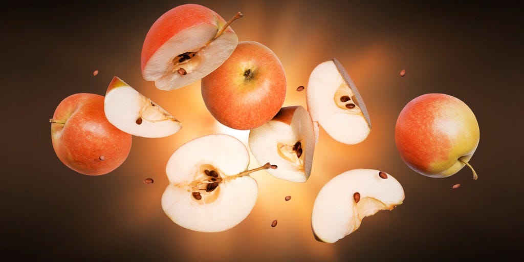 apples being cut apart: disrupted, disaggregated, and pulled by gravity