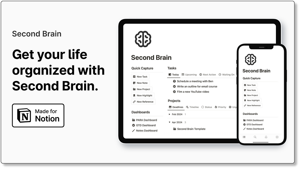 Second Brain Notion Template