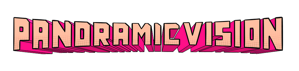 Panoramic vision written in a comic-styled logo.