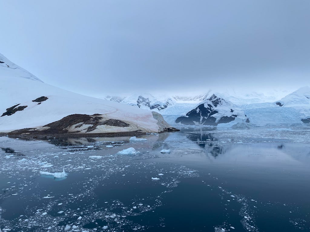 PHOTO OF Antarctica ice and water