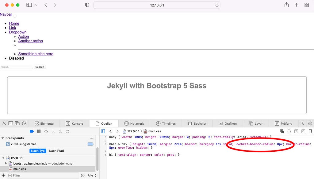 Illustration: Sass compiled and autoprefixed