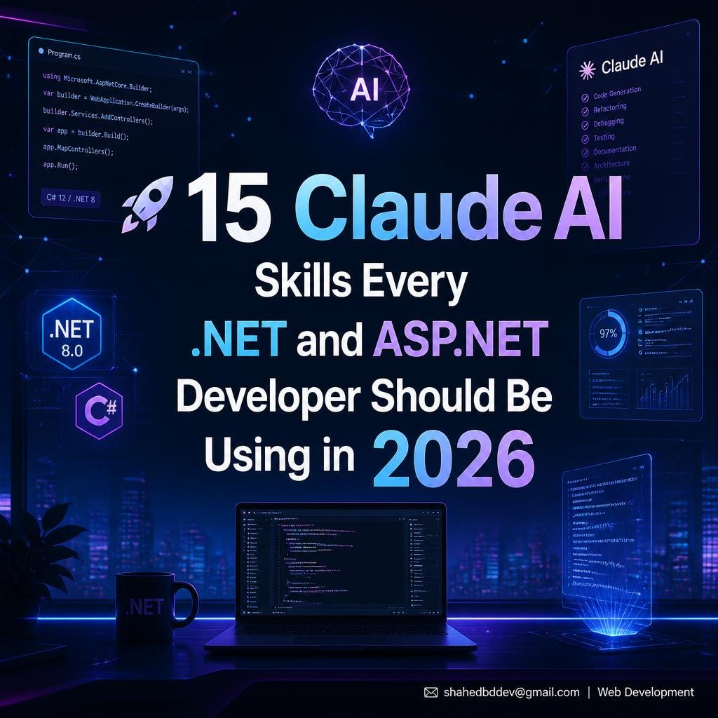 15 Claude AI Skills Every .NET and ASP.NET Developer Should Be Using in 2026