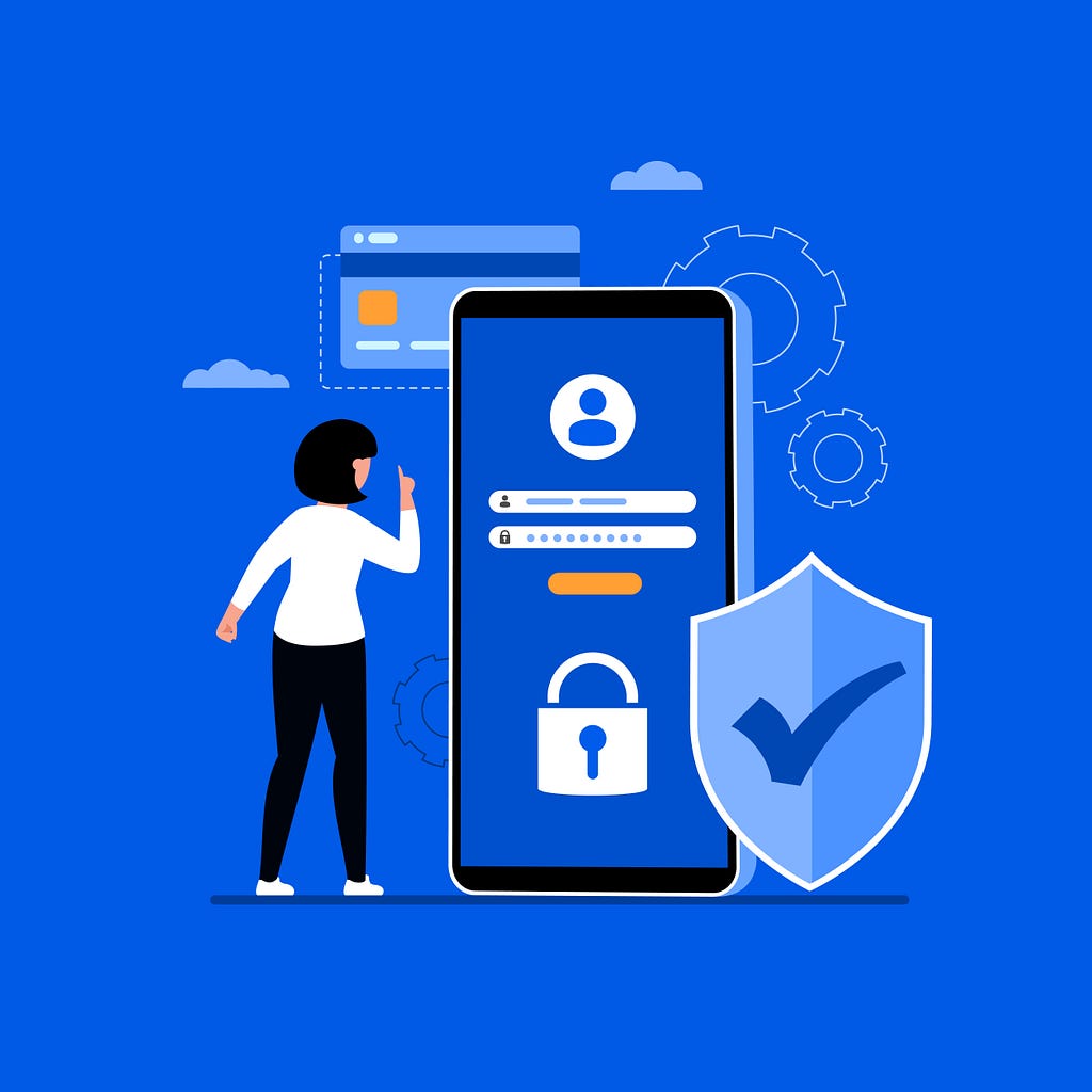 Secure authentication with a mobile device