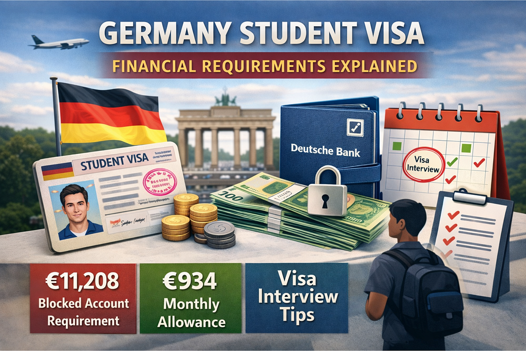 Germany Student Visa Financial Requirements Explained: Blocked Account, €11,208 Rule, and Visa…