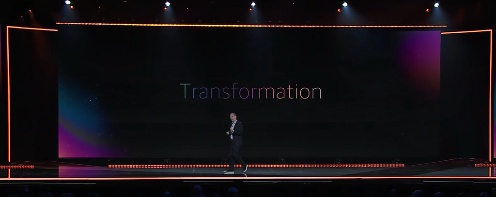 AWS CEO Andy Jassy’s Keynote pushed full-migration and transformation as a key theme.