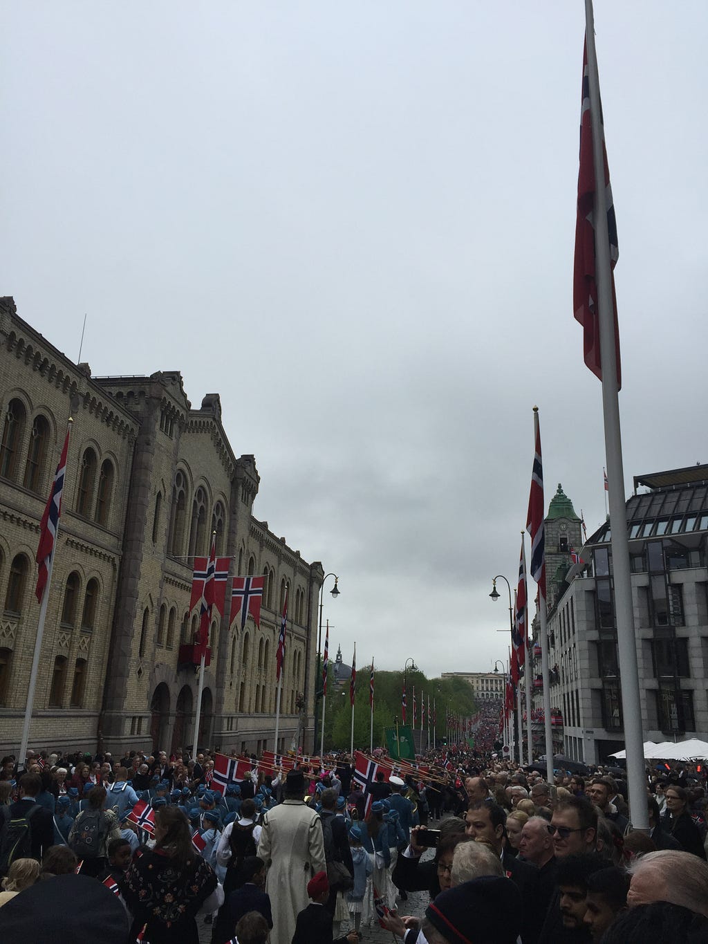 the parade in Oslo on the Norwegian National Day