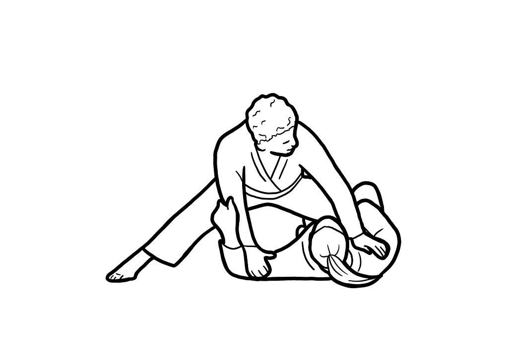 knee on belly illustration