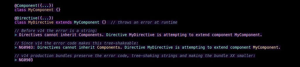 Treeshakable error messages