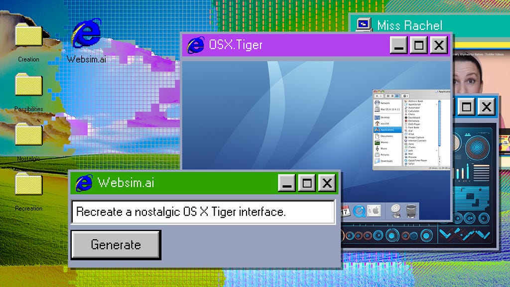 A graphic image header of windows resembling an operating system. It is designed to resemble nostalgic windows 95