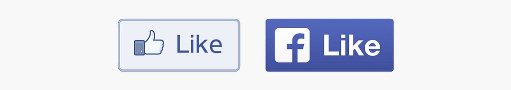 Comparison between two buttons for “like” on Facebook