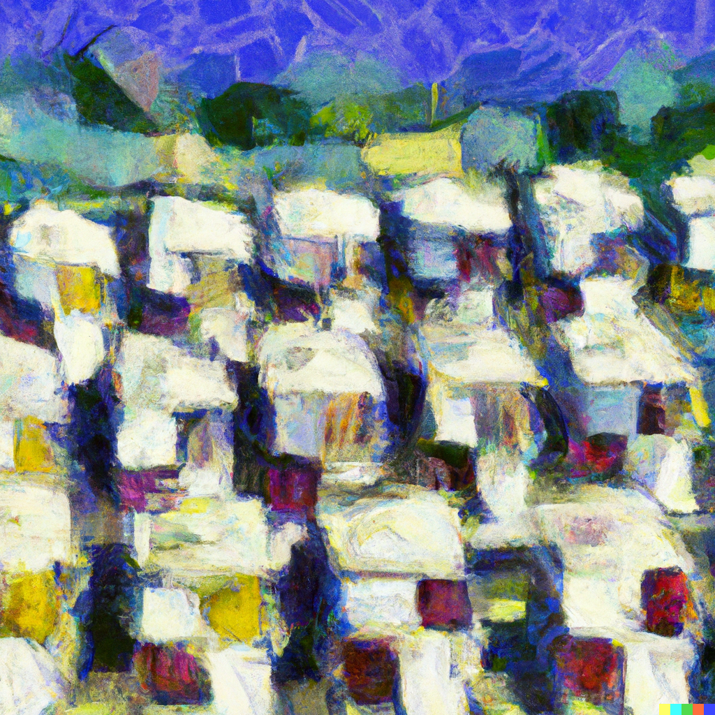 DALL-E generated this in response to “Impressionist painting of how chatGPT works”
