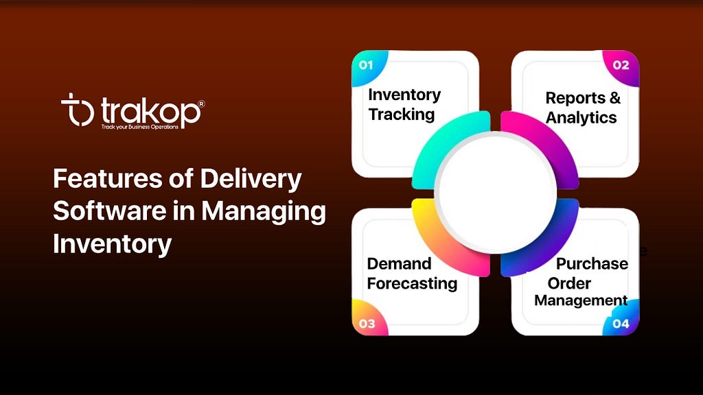 Features of delivery software that help in managing inventory