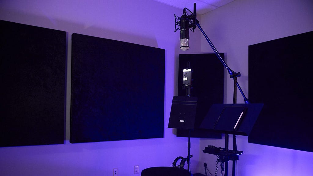 Vocal Booth at Vivid Core Music Studio in St. Louis