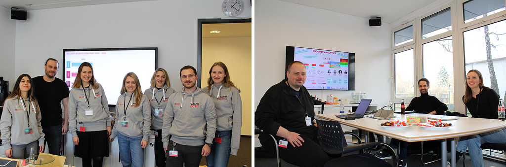 Picutre 1 (left): Our Data Strategy team develops ideas for new data products using a five-phase value creation process. Picture 2 (right): Our Digital Product & Tech team supports various business areas within the group with their data analyses on user behavior on our websites and in streaming.