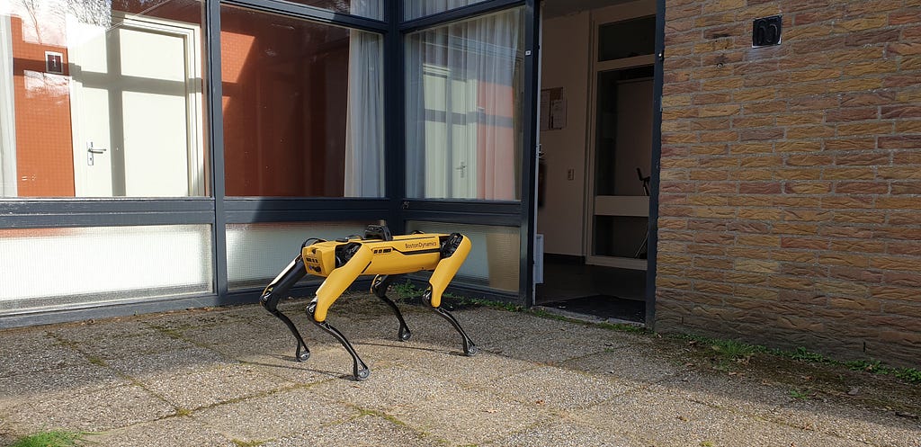 SPOT robot at TNO’s research facilities, NL. Used with Permission.