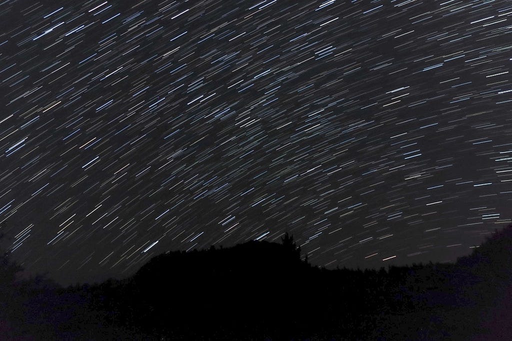 John Muir Trail stargazing timelapse star trails