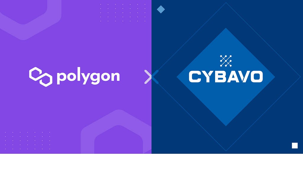 A graphic with Polygon and CYBAVO’s logo