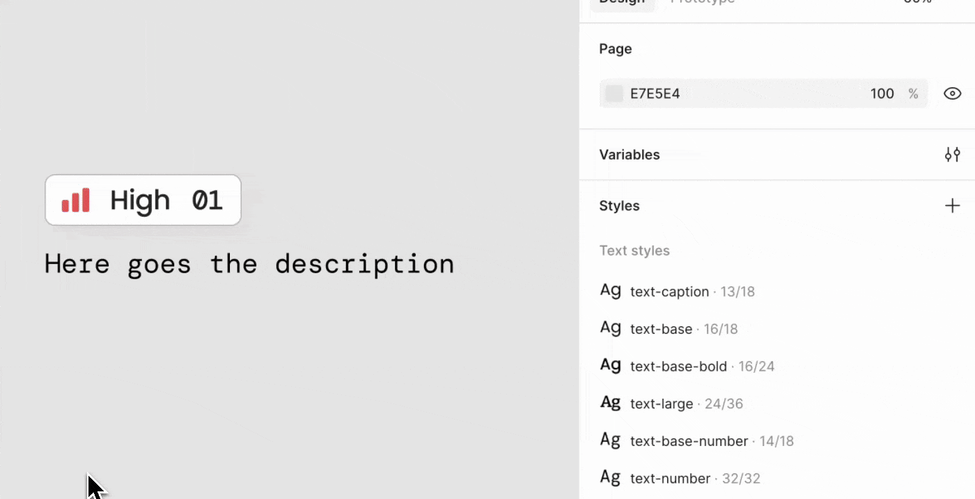 A GIF showing how the toggles affect the visibility of some of the layers in the component.