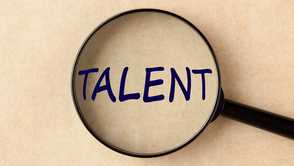 The word “talent” under a microscope.