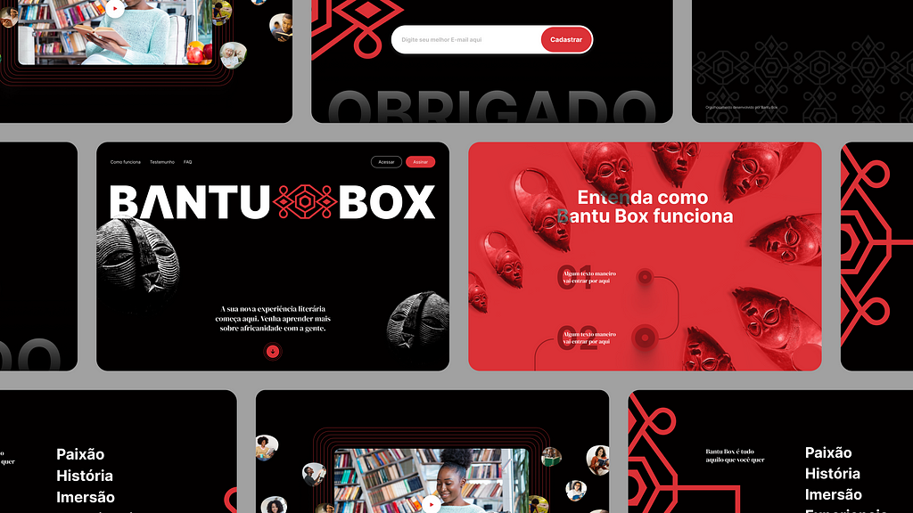 A imagem apresenta agrupamento de interface da marca Bantu Box