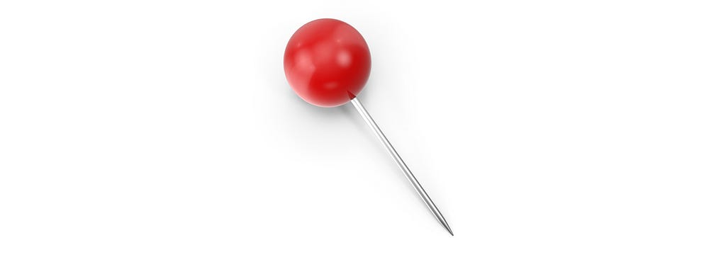 Red push pin