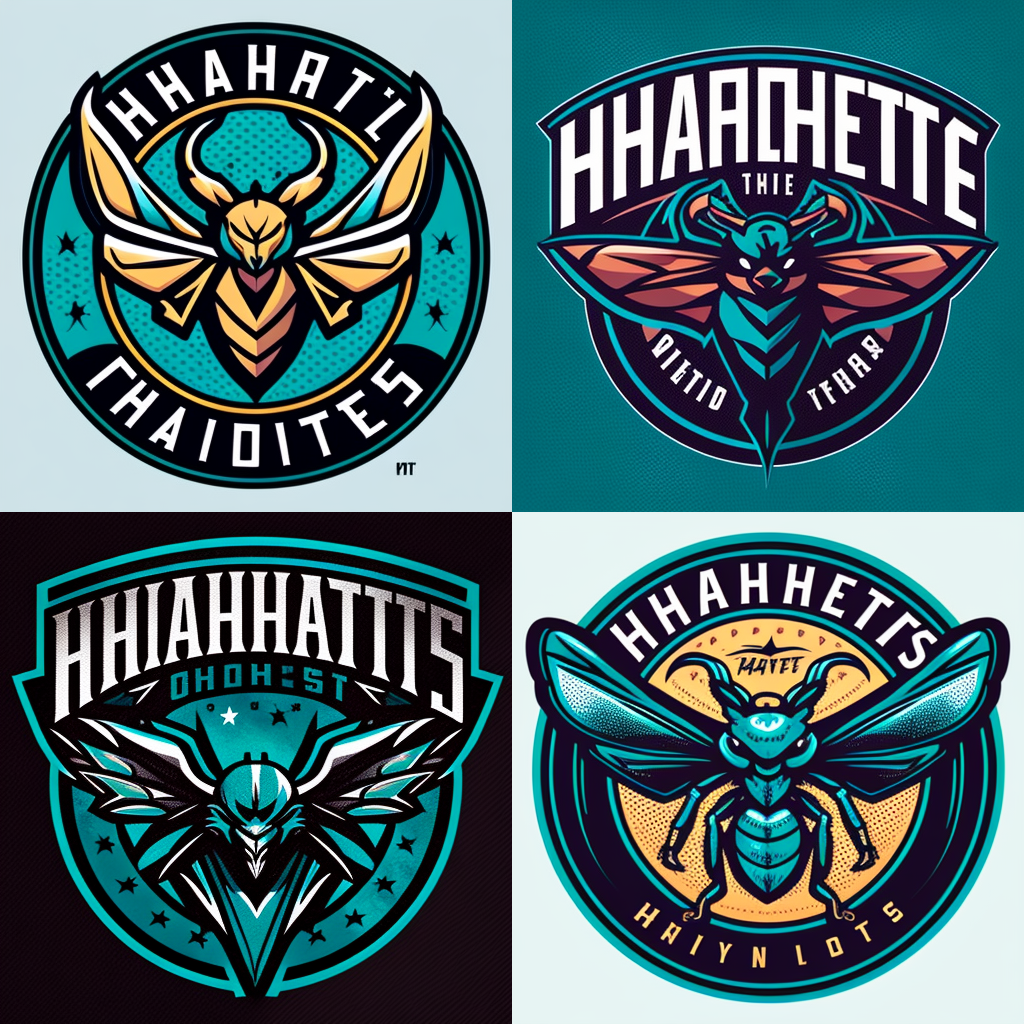 Charlotte Hornets AI-generated logo set