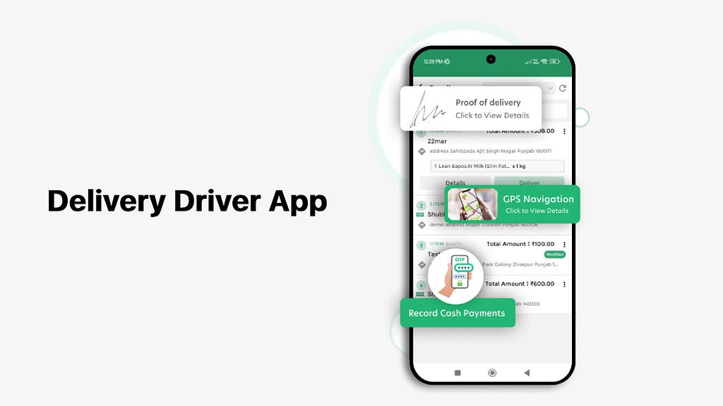 The delivery driver app