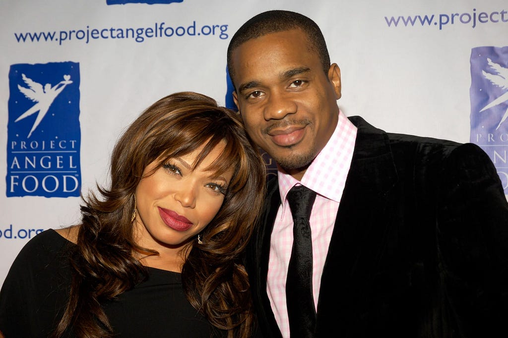 The TMZ story on Duane Martin and Tisha Campbell is reproduced through Social Media.
