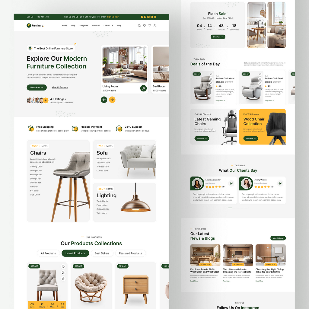 Furniture Ecommerce Website UIUX Design