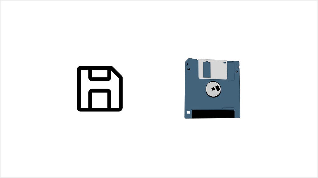 Save icon and floppy disk