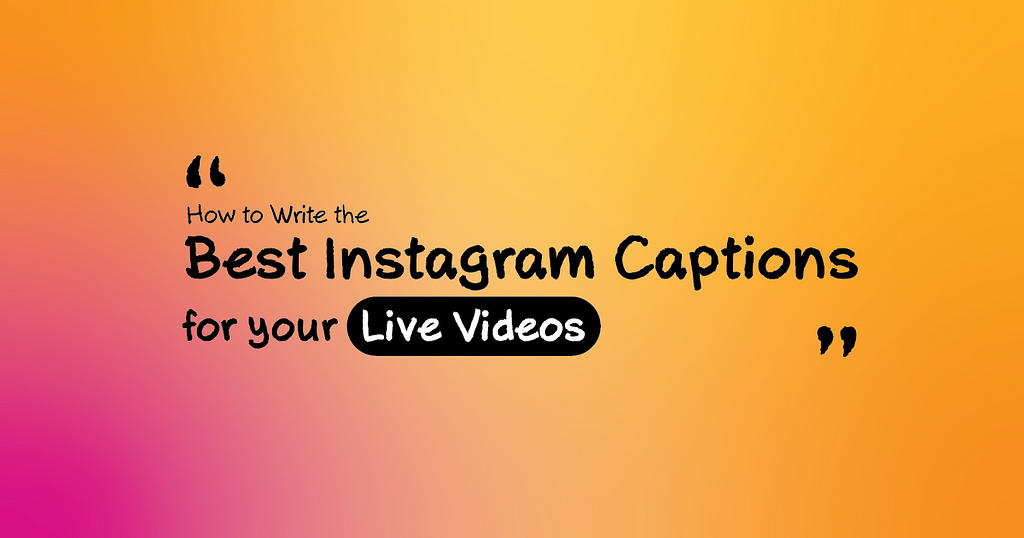 Instagram Live captions