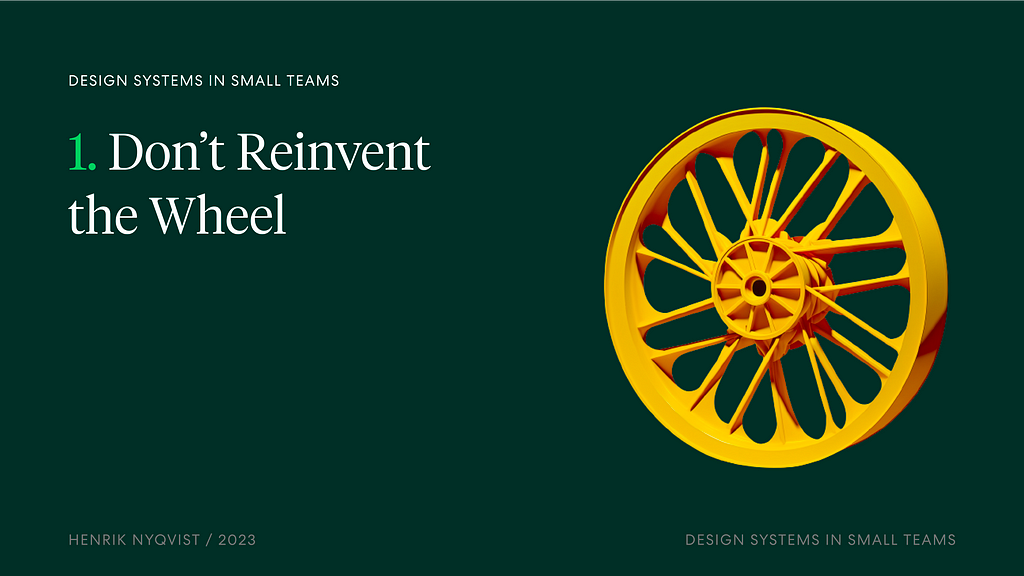 1. Don’t reinvent the wheel. Image of a yellow wheel, in the style of Andy Warhol