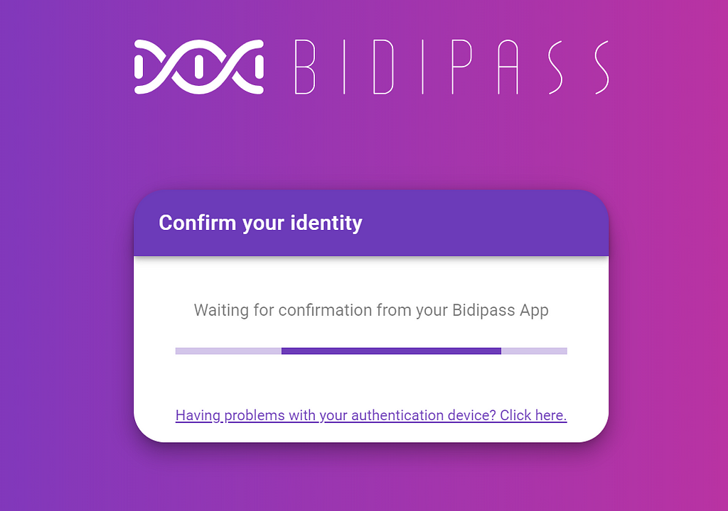 Conexión con la Aplicación de BidiPass