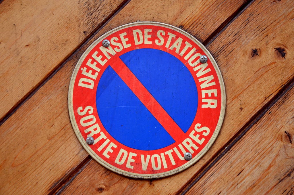 A prohibited sign photo