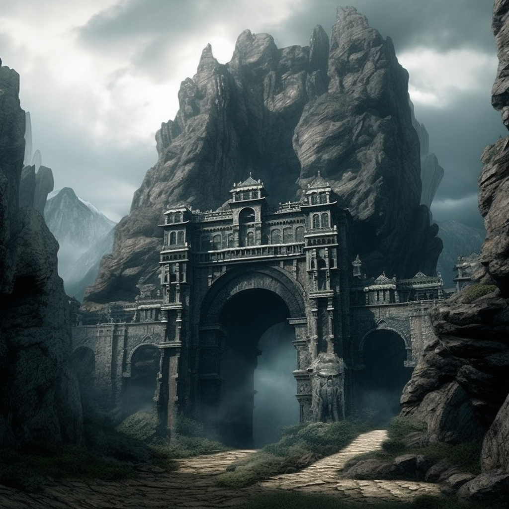 Tucked away in a mountain range that stitches the sky, concealed by serpentine mists, the lair waits. It’s not a dank, depressing dungeon, oh no, far too banal. This is a grand fortress carved into the very stone of a colossal, jutting peak, its architecture blending seamlessly with the rugged terrain.
 
 The entrance, oh the entrance! It’s a maw of granite and marble, a gaping yaw with an intricately carved drawbridge acting as the tongue. The doors are ironclad, reinforced by enchanted steel…